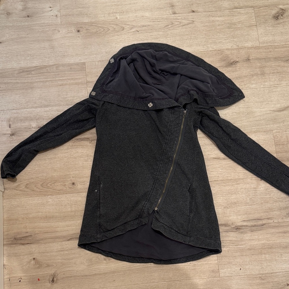 Lululemon charcoal gray Asymmetrical Zip Jacket